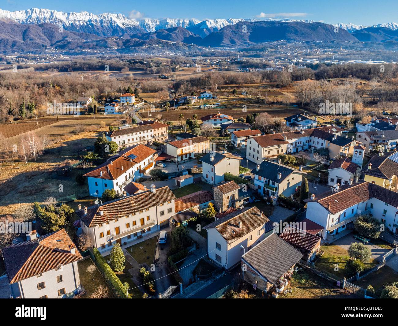Villages on the morainic hills of central Friuli Stock Photo - Alamy