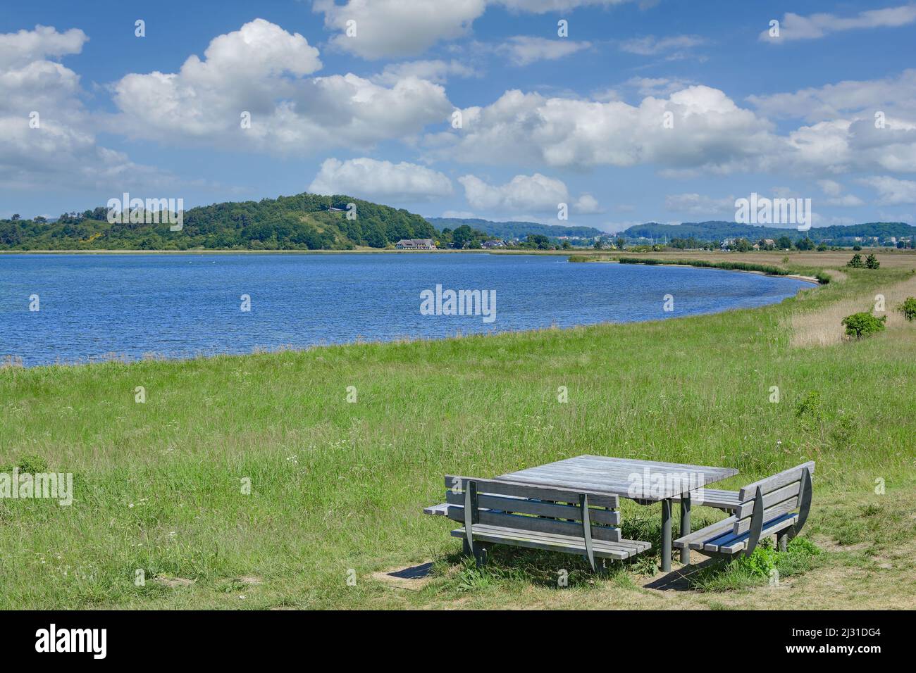 idyllic picnic area at Having Bay near Sellin,Ruegen,baltic Sea,Mecklenburg-Vorpommern,Germany Stock Photo