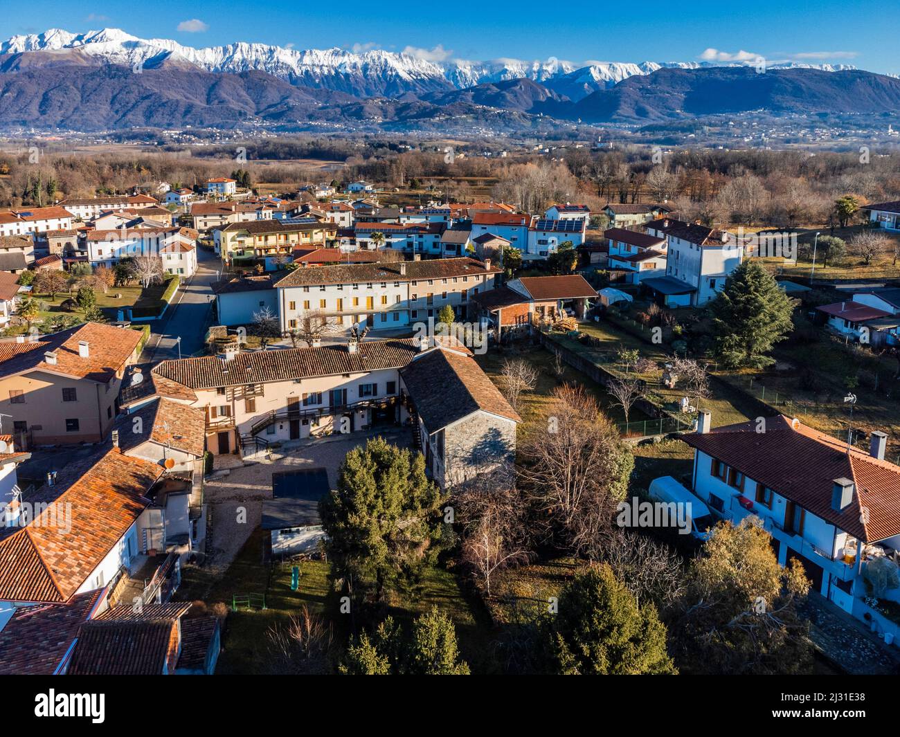 Villages on the morainic hills of central Friuli Stock Photo - Alamy