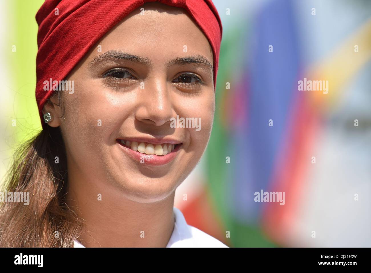 A Happy Diverse Female International Student Stock Photo