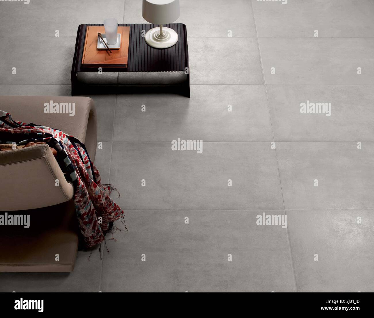 Modern interior design of room with elegant gray tiles, seamless ...