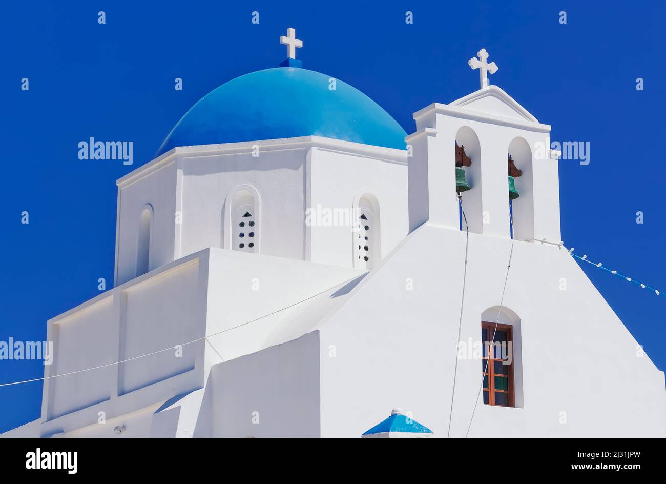 Greek Orthodox church, Amorgos, Cyclades Islands, Greece, Europe Stock Photo