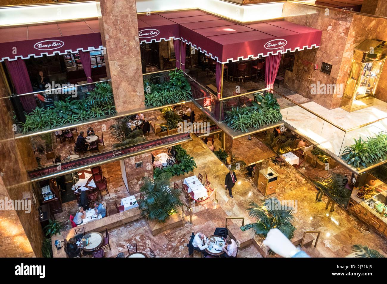 NEW YORK, USA - OCT 4, 2017: The Trump Bar inside of Trump Tower in ...