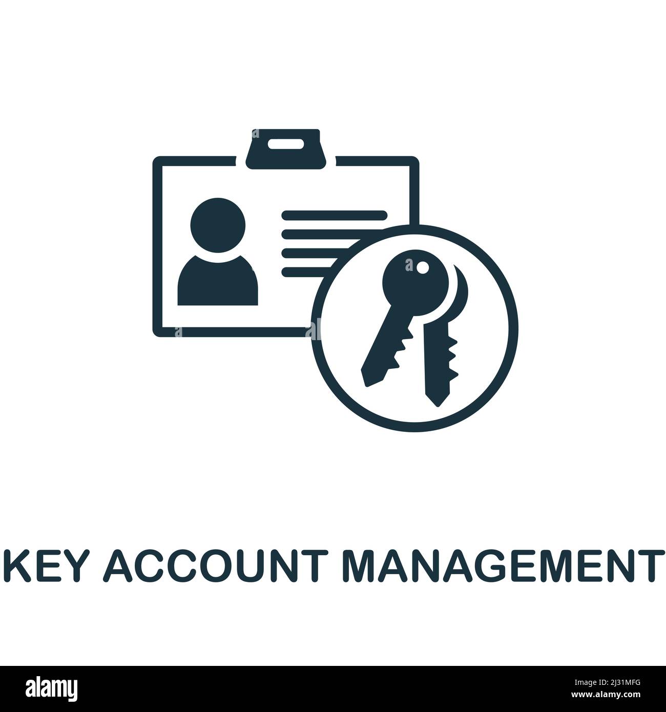 Key Account Management flat icon. Colored element sign from finance