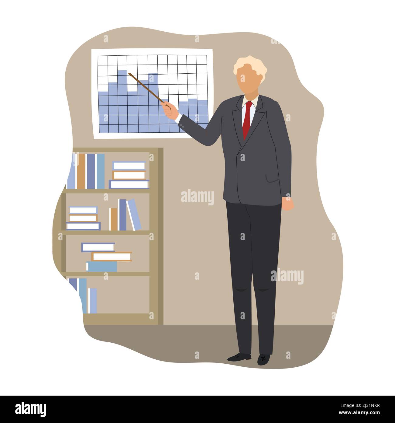 flip chart with drawing business charts Stock Photo - Alamy