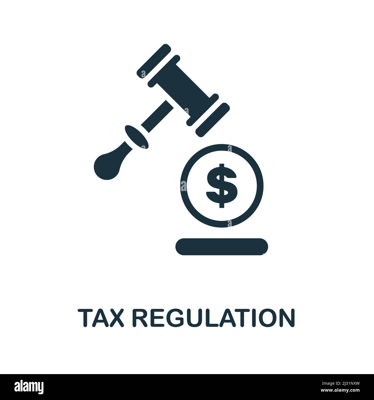 Tax Regulation icon. Monochrome simple Tax Regulation icon for