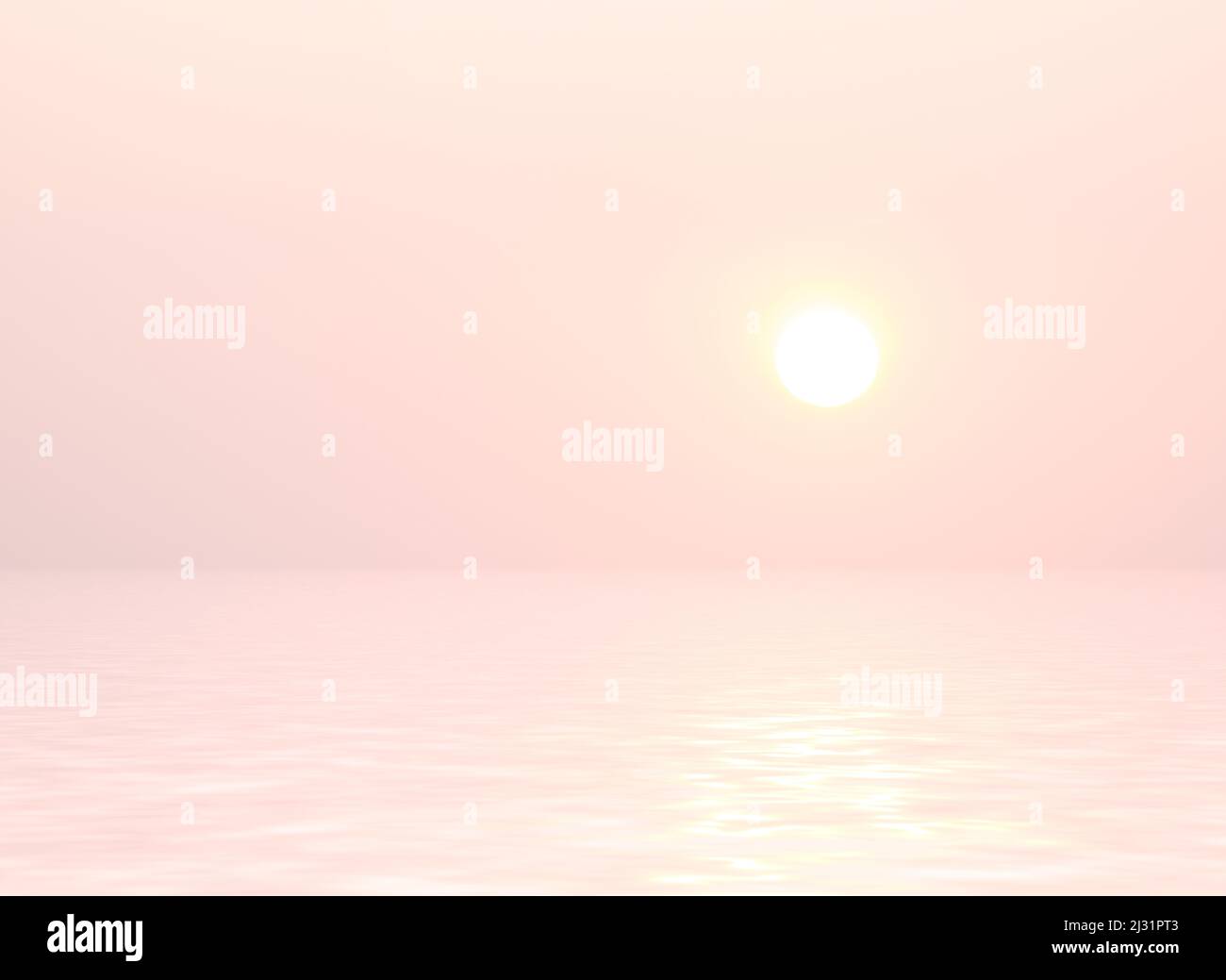 Sunset sky with sun as background Stock Photo - Alamy