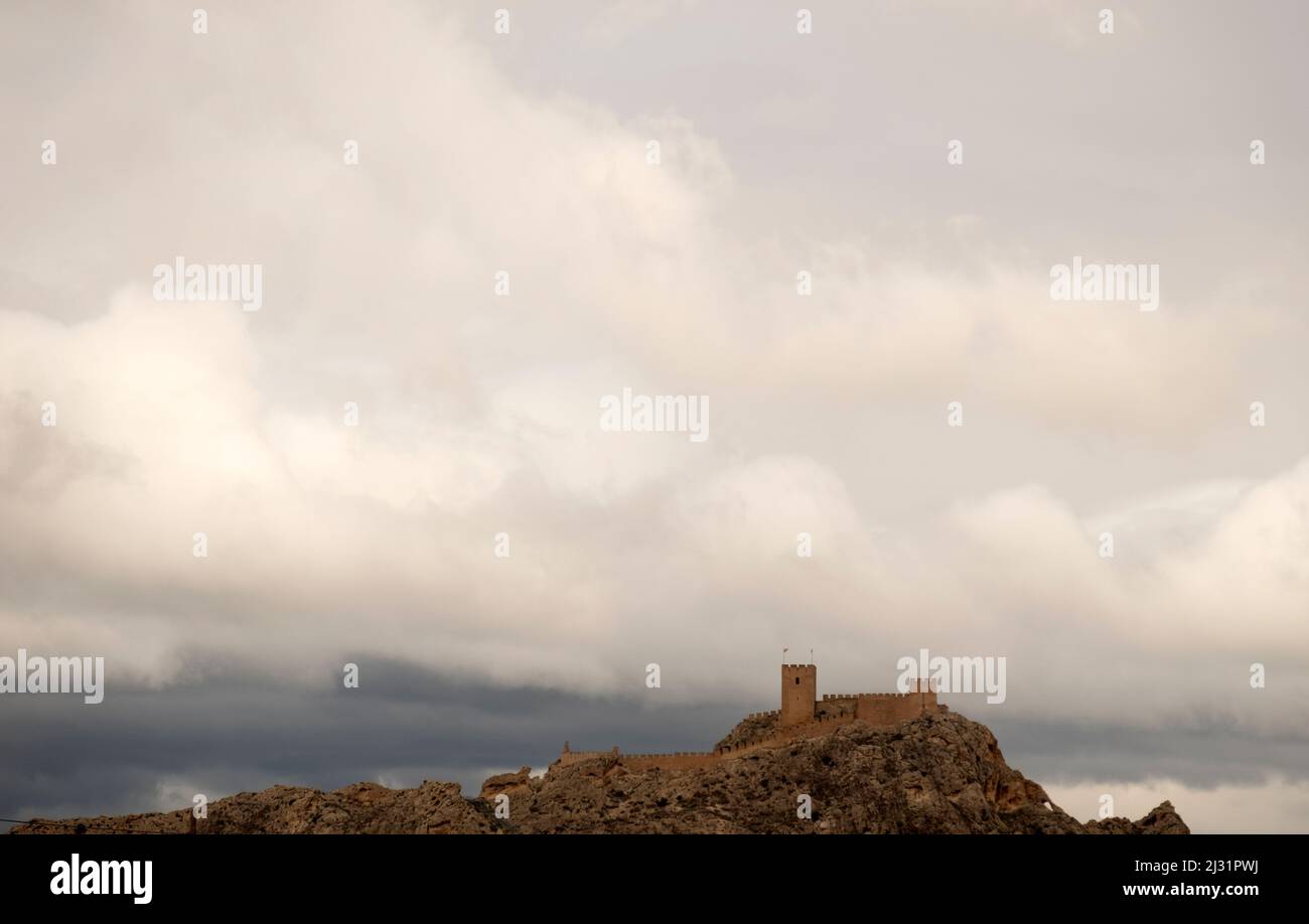 Sax Castle Spain,Valencia region Stock Photo