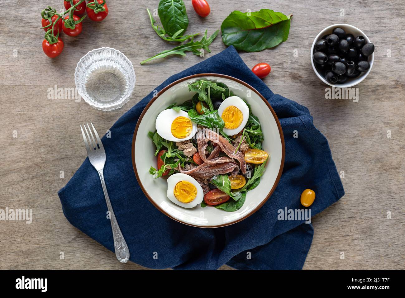 Nicoise french composed salad Stock Photo - Alamy