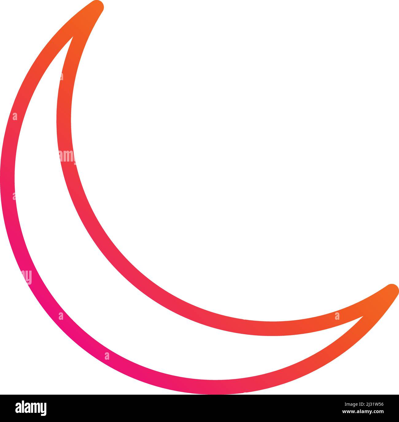 Moon Vector Icon Design Illustration Stock Vector
