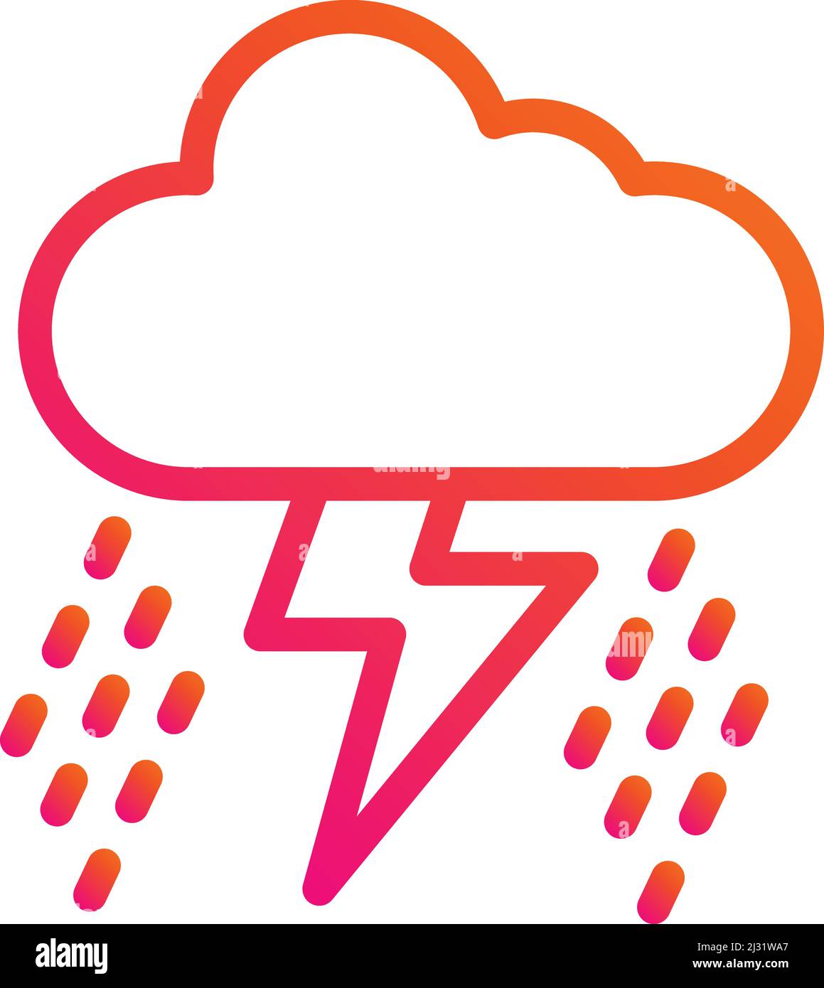 Storm Vector Icon Design Illustration Stock Vector