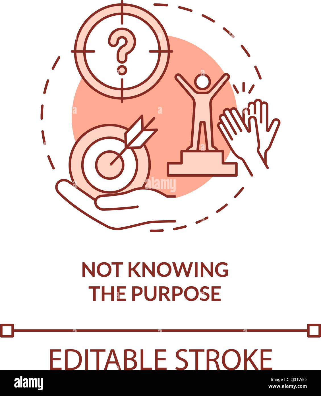 Not knowing purpose terracotta concept icon Stock Vector Image & Art ...