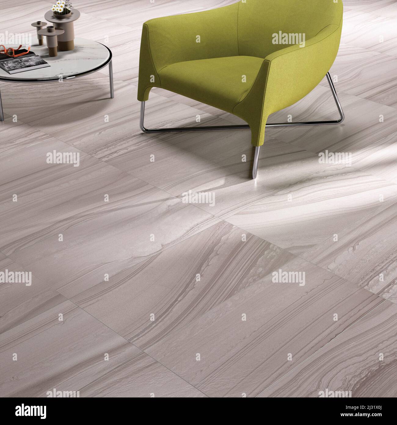 Modern interior design of room with elegant gray tiles, seamless ...