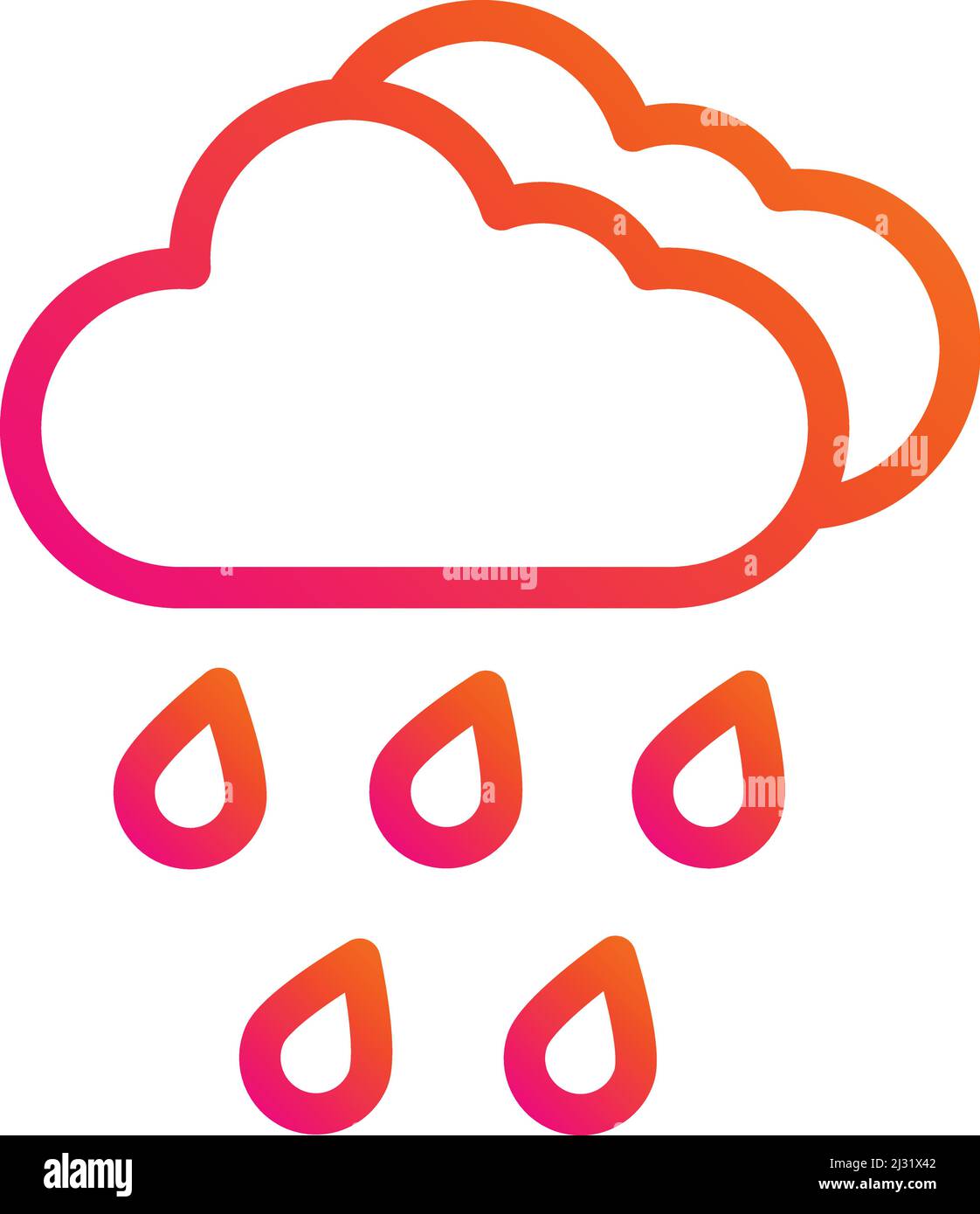 Weather icon heavy rain illustration hi-res stock photography and ...