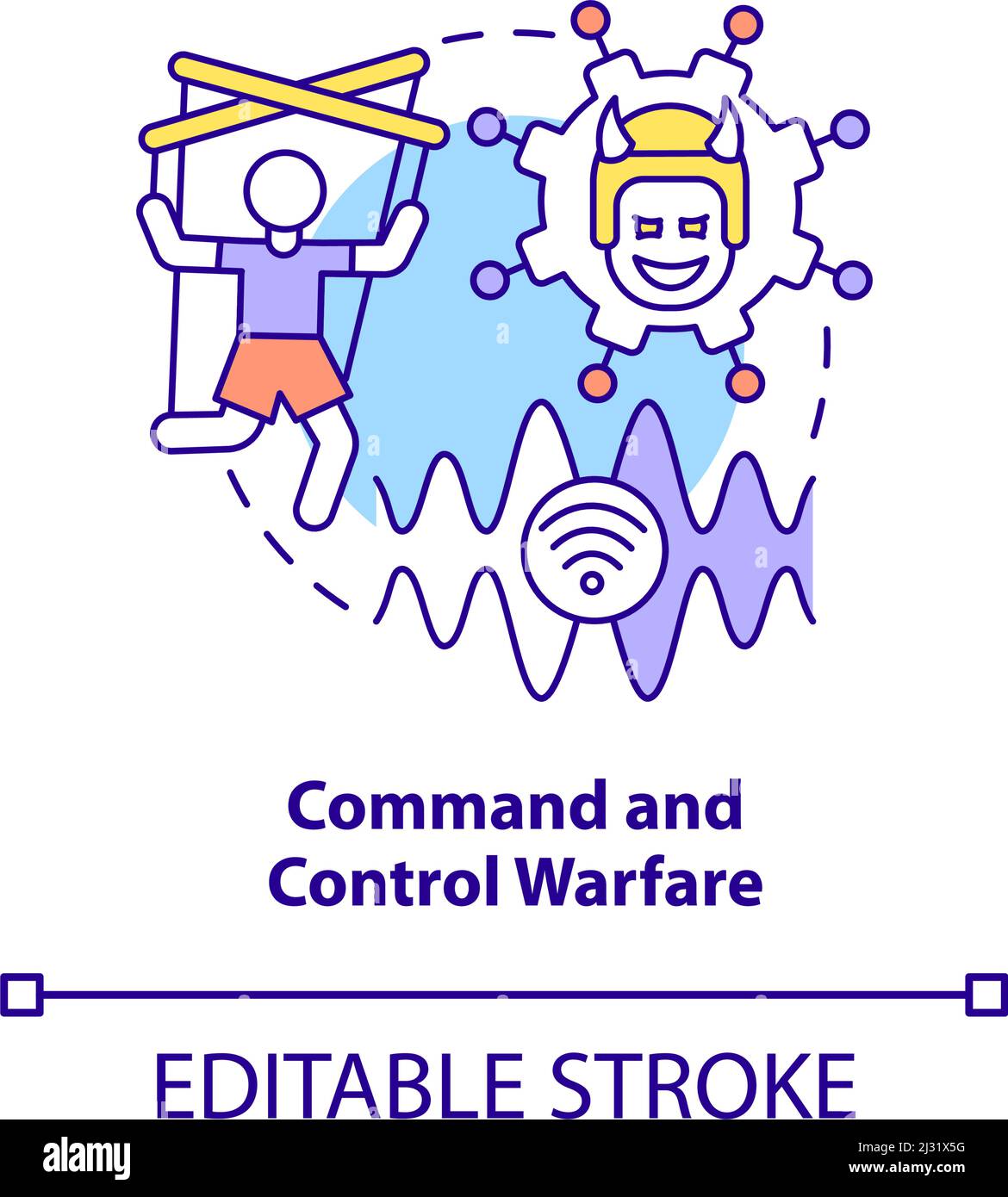Command and control warfare concept icon Stock Vector Image & Art - Alamy
