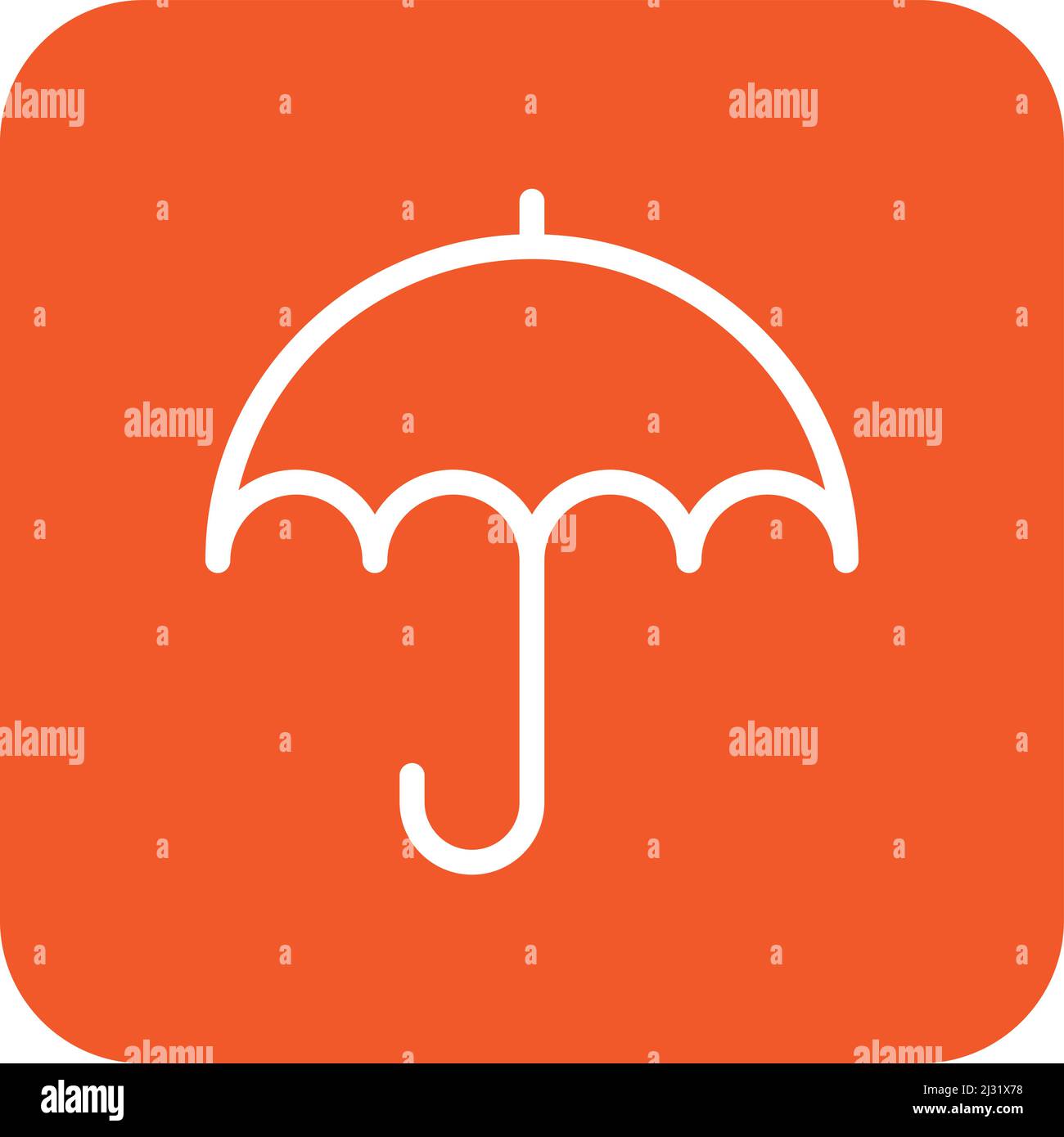 Umbrella Vector Icon Design Illustration Stock Vector