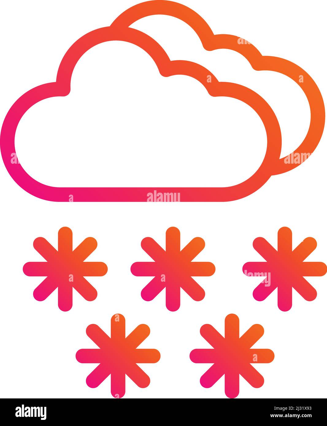 Snow Vector Icon Design Illustration Stock Vector