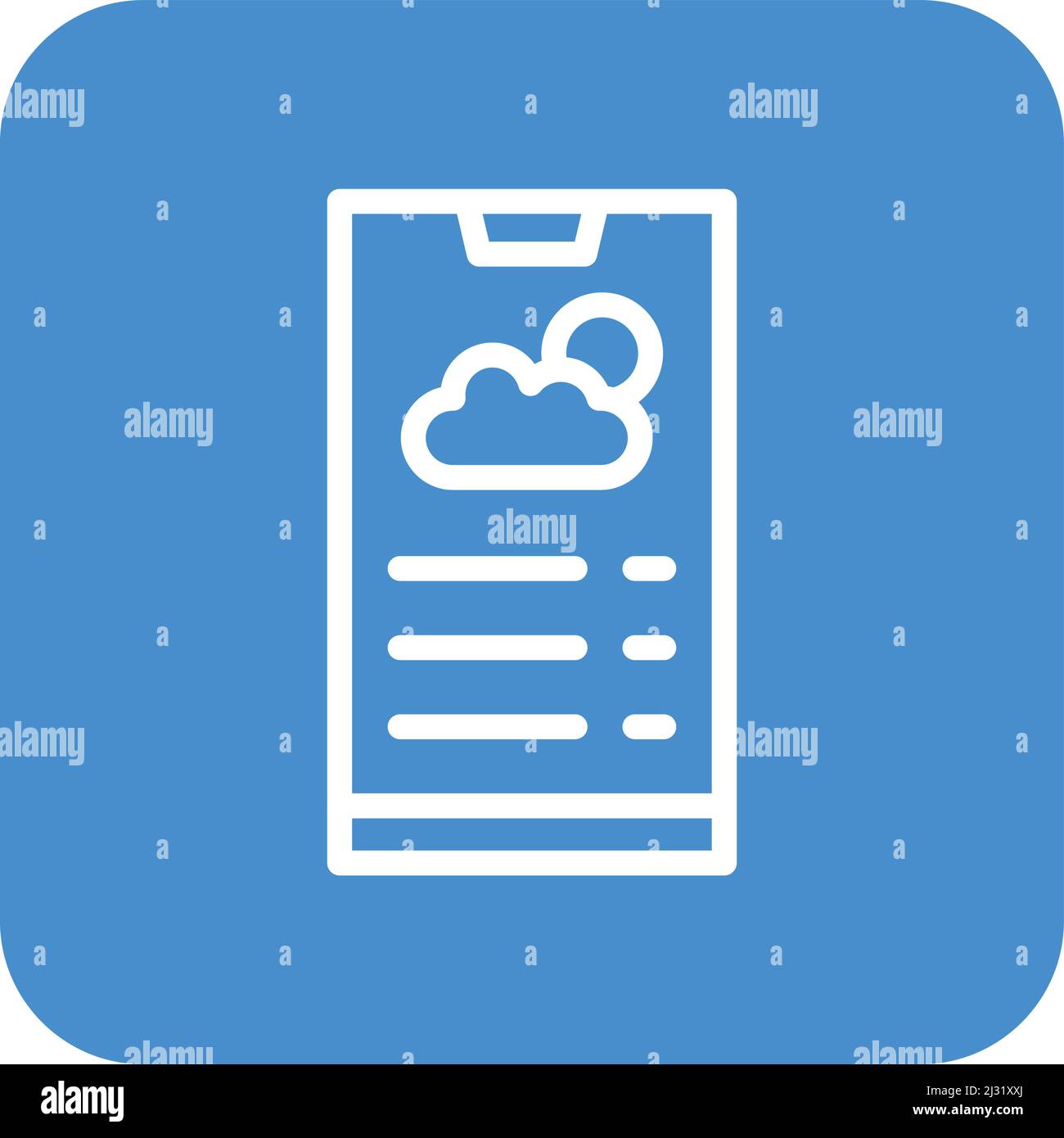 Weather app Vector Icon Design Illustration Stock Vector
