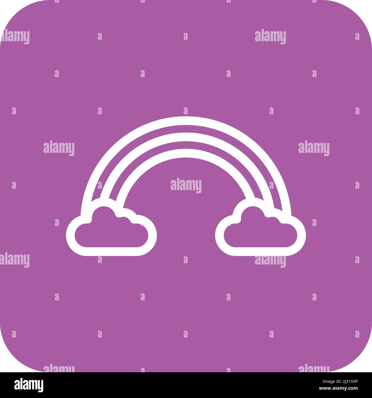 Rainbow Vector Icon Design Illustration Stock Vector