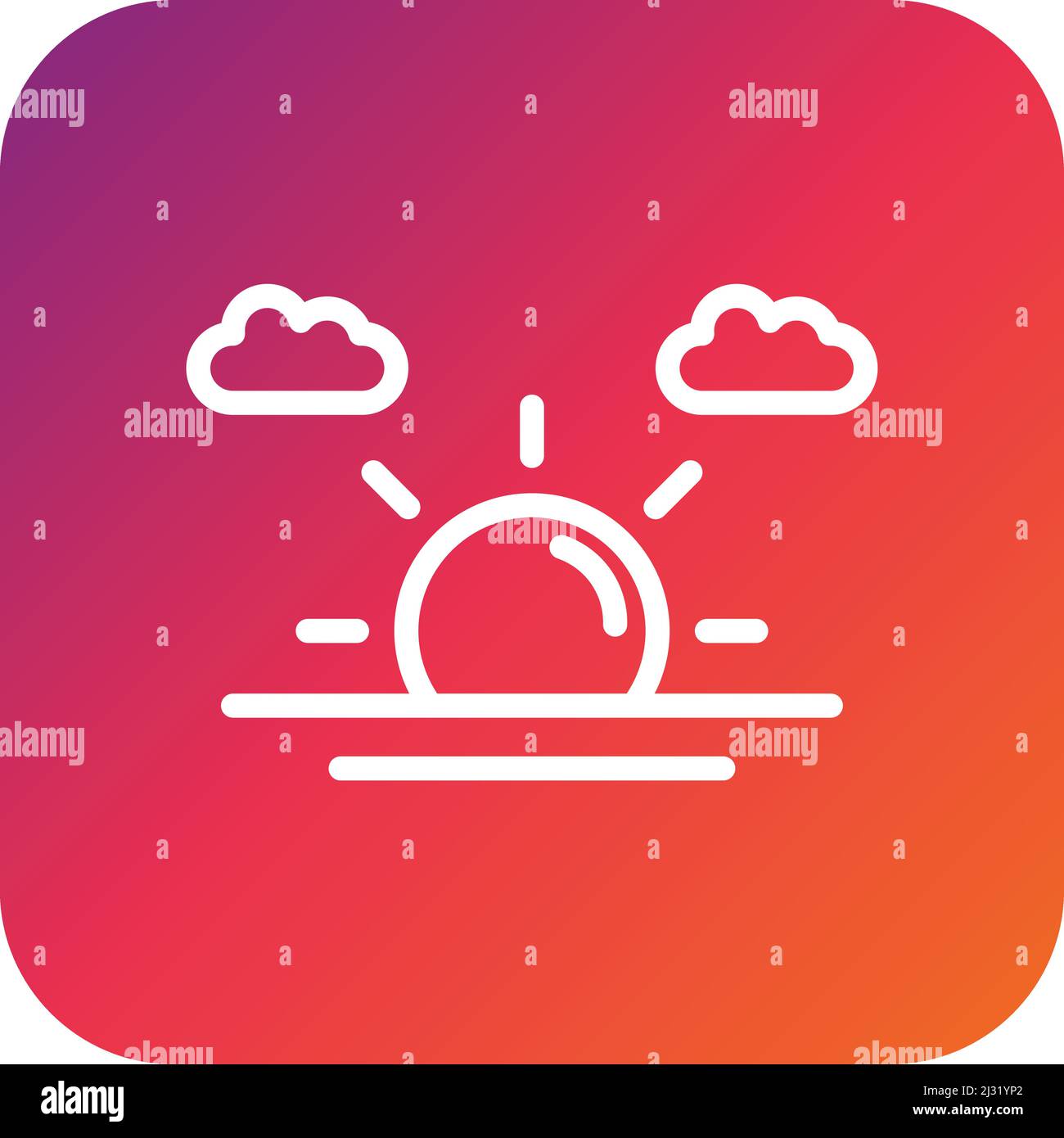 Sun Set Vector Icon Design Illustration Stock Vector Image & Art - Alamy