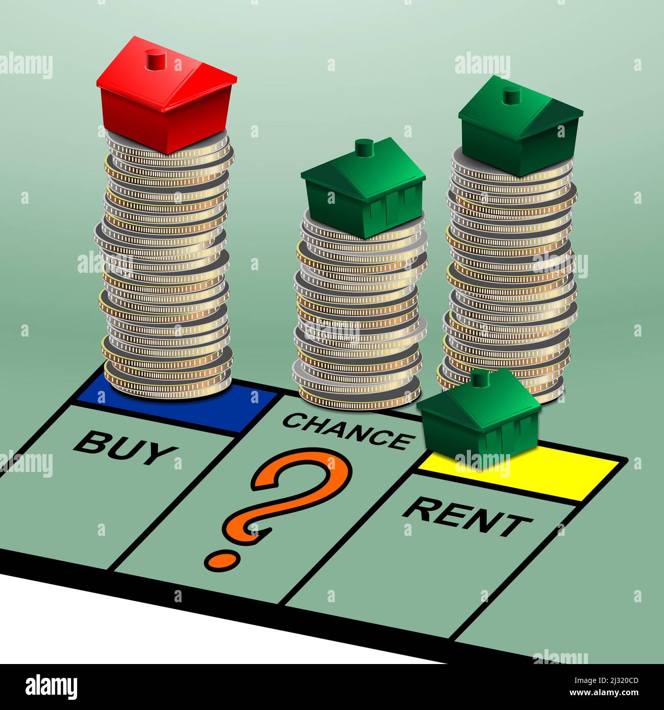 Housing Market buying or renting Stock Photo