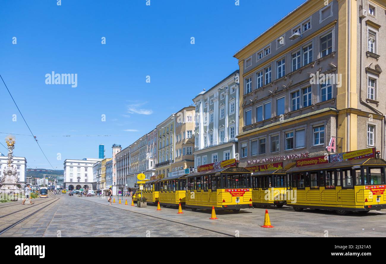 Linz, Main Square, Linz City Express Stock Photo