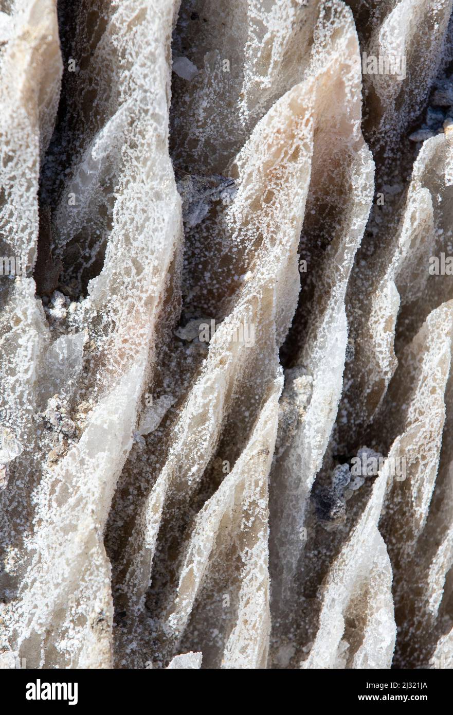 Salt Rocks Close Up A vertical close-up of the salt rock erosion Stock Photo - Alamy