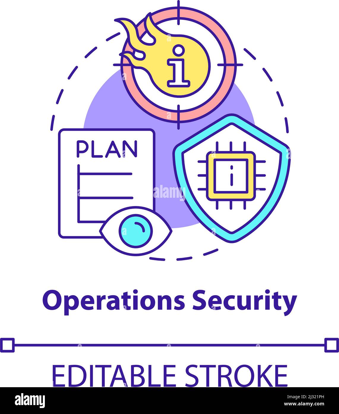 Operations security concept icon Stock Vector Image & Art - Alamy