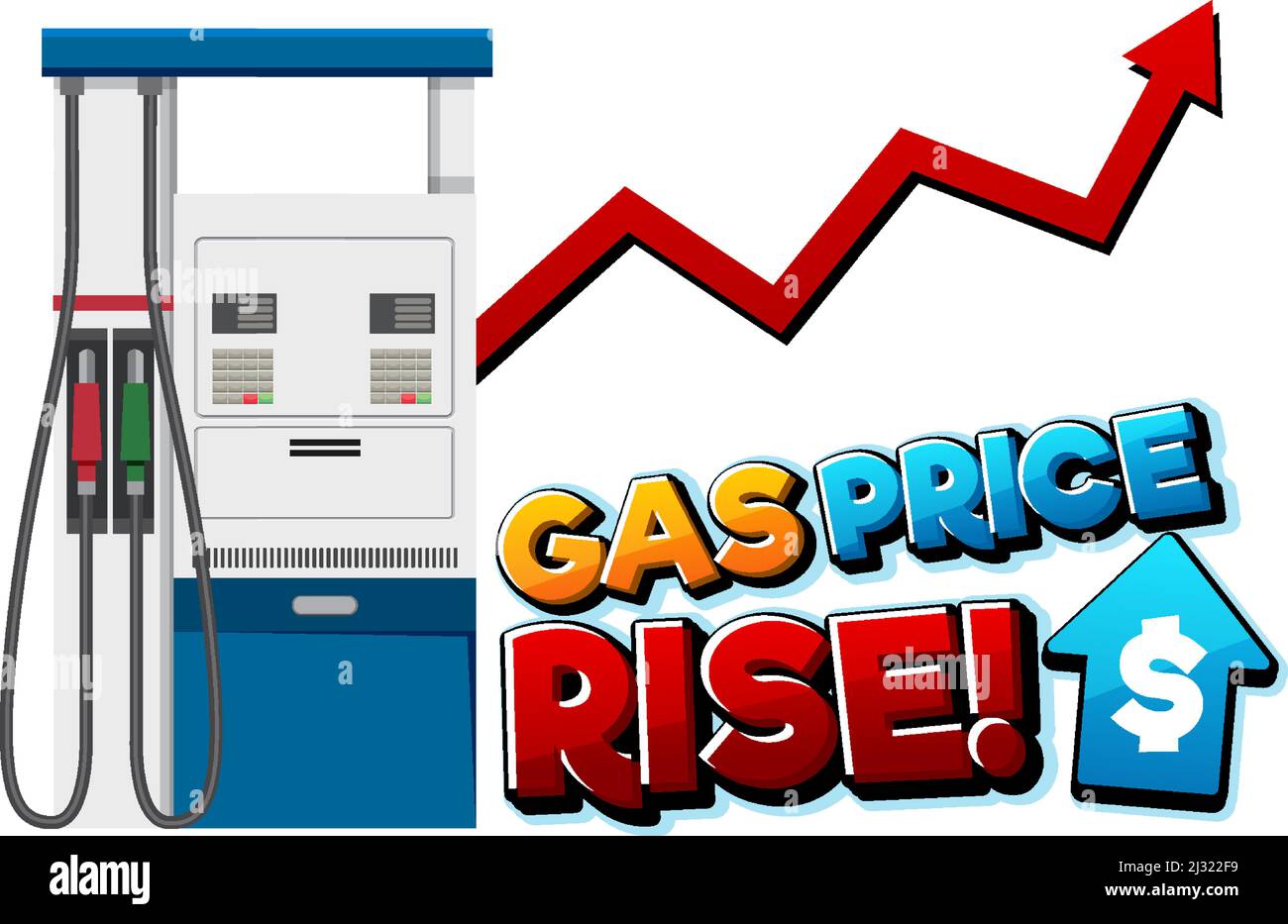 Gas price rise font logo design illustration Stock Vector Image & Art ...