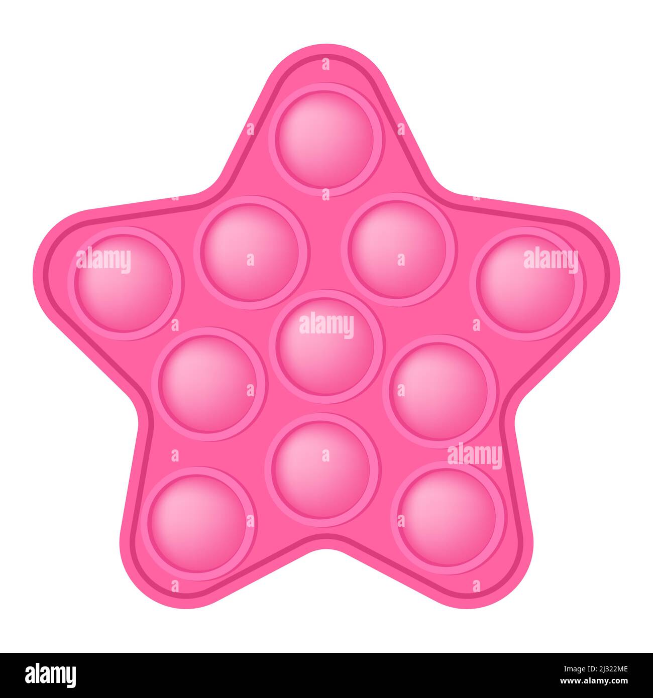 Pink Star 3D Bubble Pattern Y2K Aesthetic | Sticker