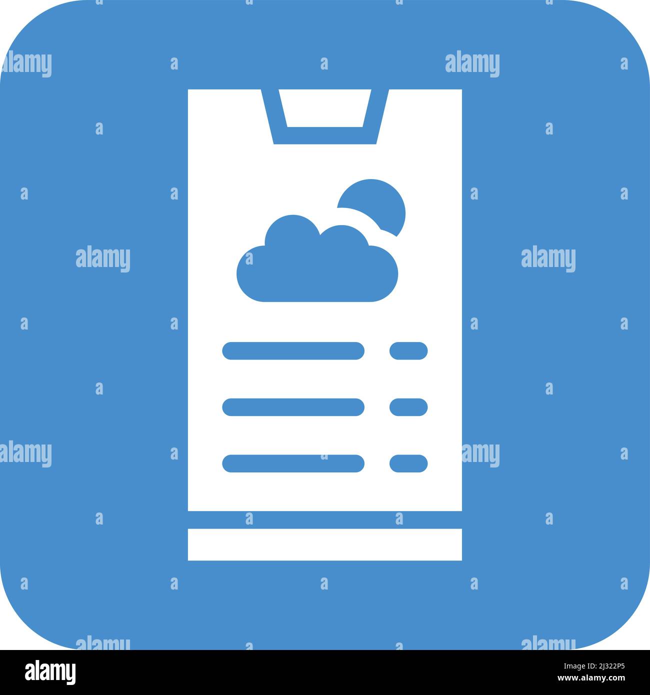 Weather app Vector Icon Design Illustration Stock Vector