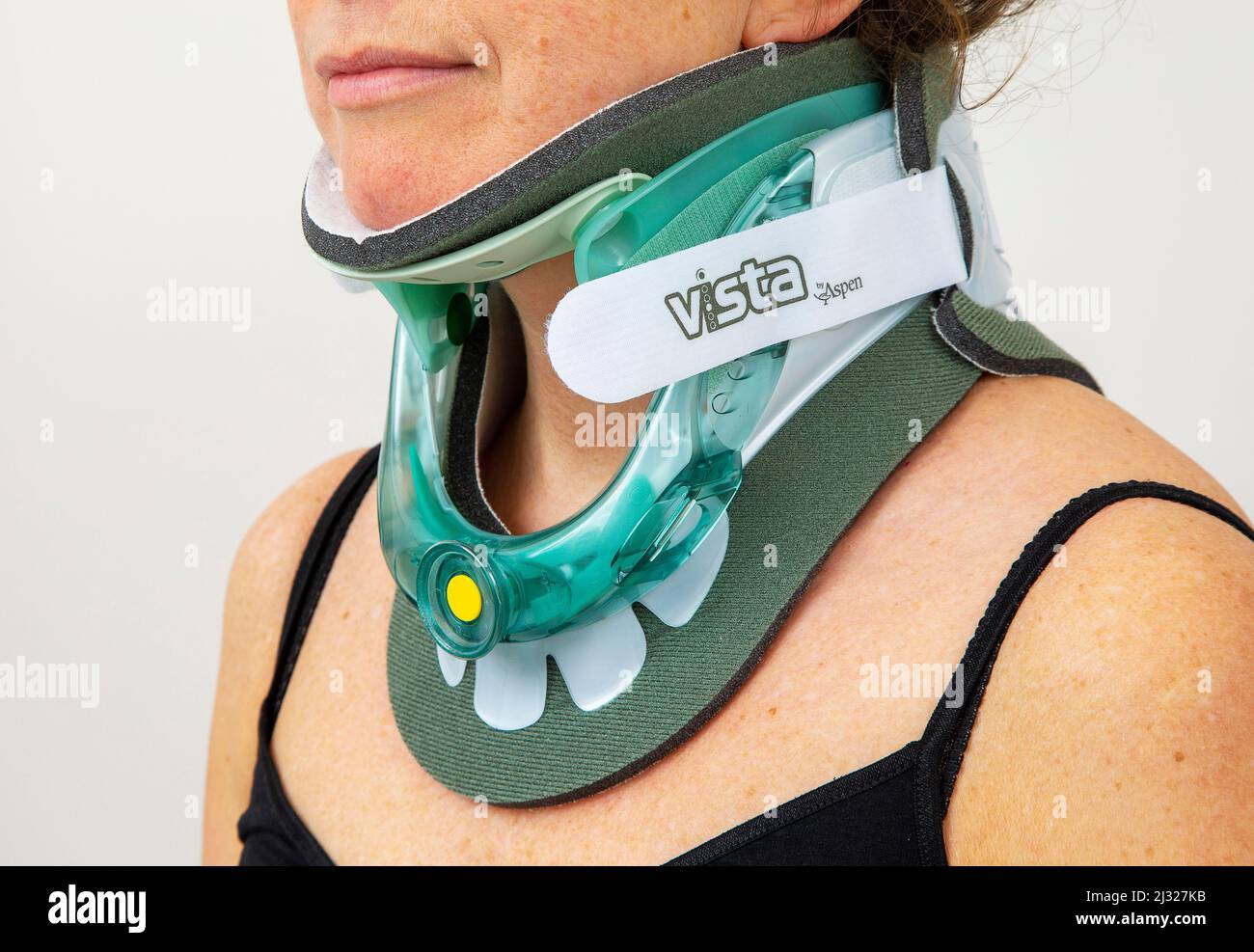 A cervical collar, also known as a neck brace, is a medical device used