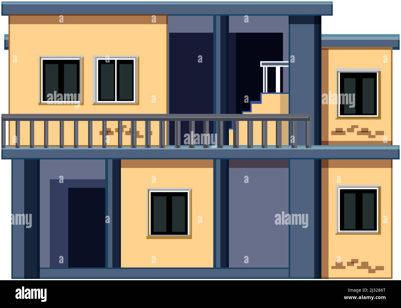 Building construction site on white background illustration Stock ...