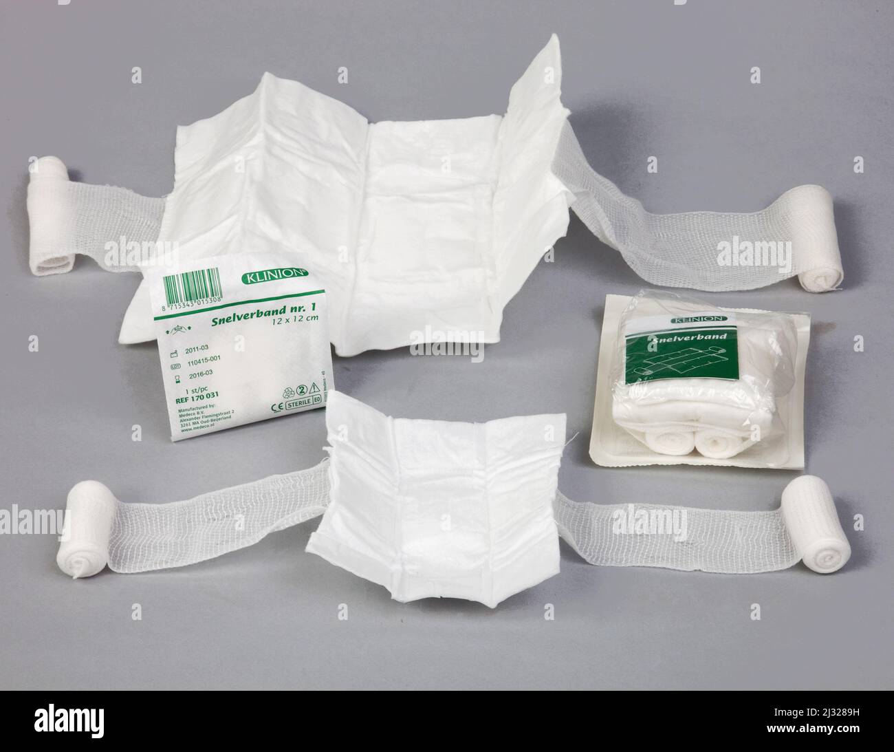 A bandage is a piece of material used either to support a medical device such as a dressing or splint, or on its own to provide support to or to restr Stock Photo
