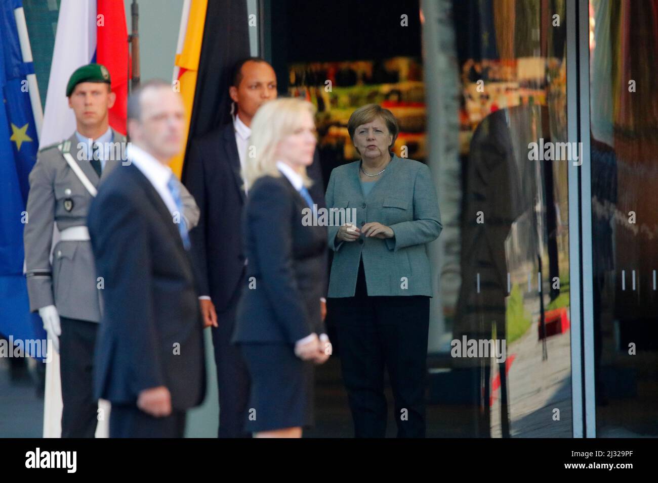 Angela Merkel u.a. - Treffen der dt. Bundeskanzlerin mit dem slowenischen Ministerpraesidenten, Bundeskanzleramt, 12. Oktober 2018, Berlin (nur fuer r Stock Photo