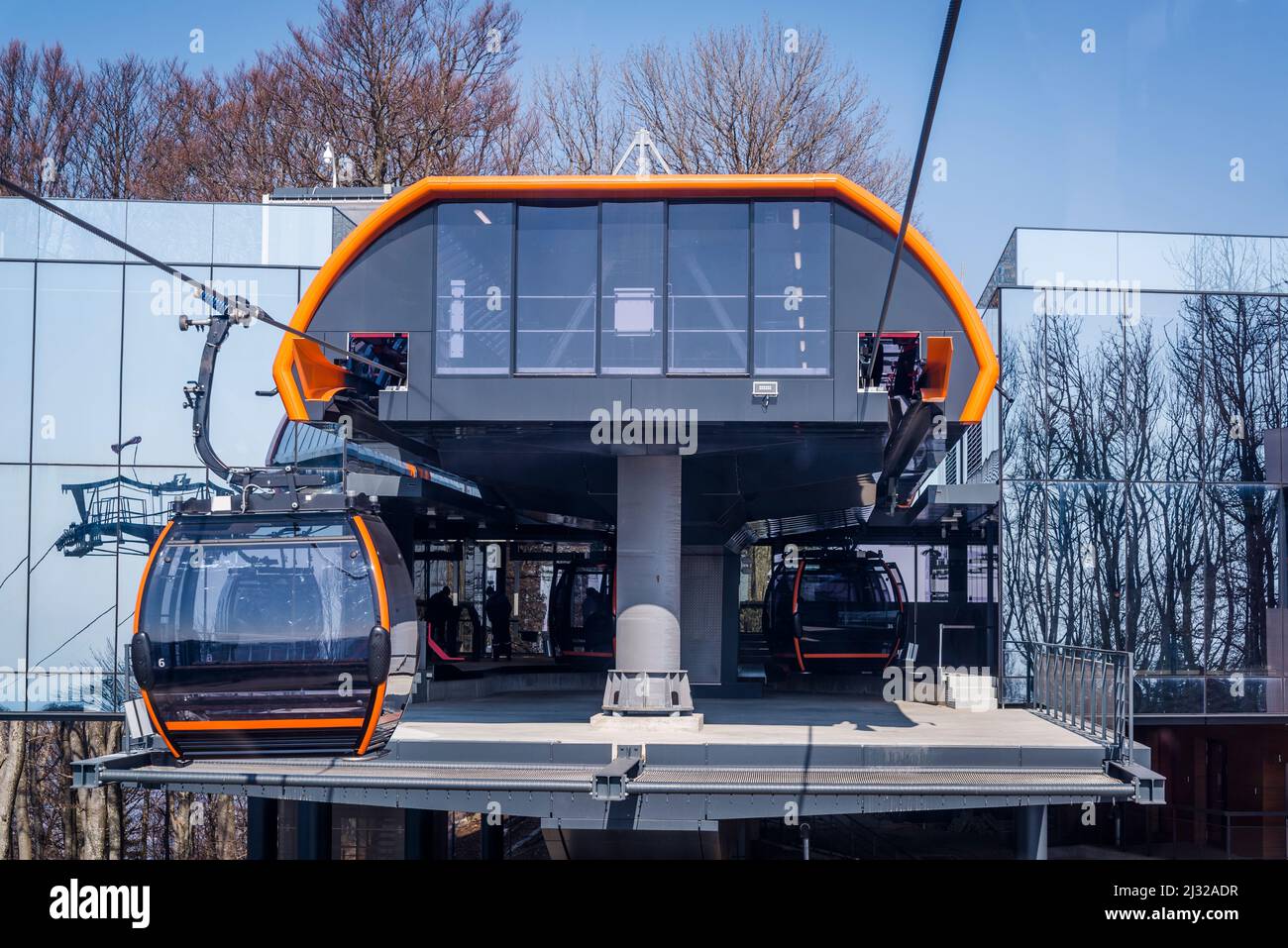 New Sljeme Cable Car that opened on 24th February 2022, Zagreb, Croatia