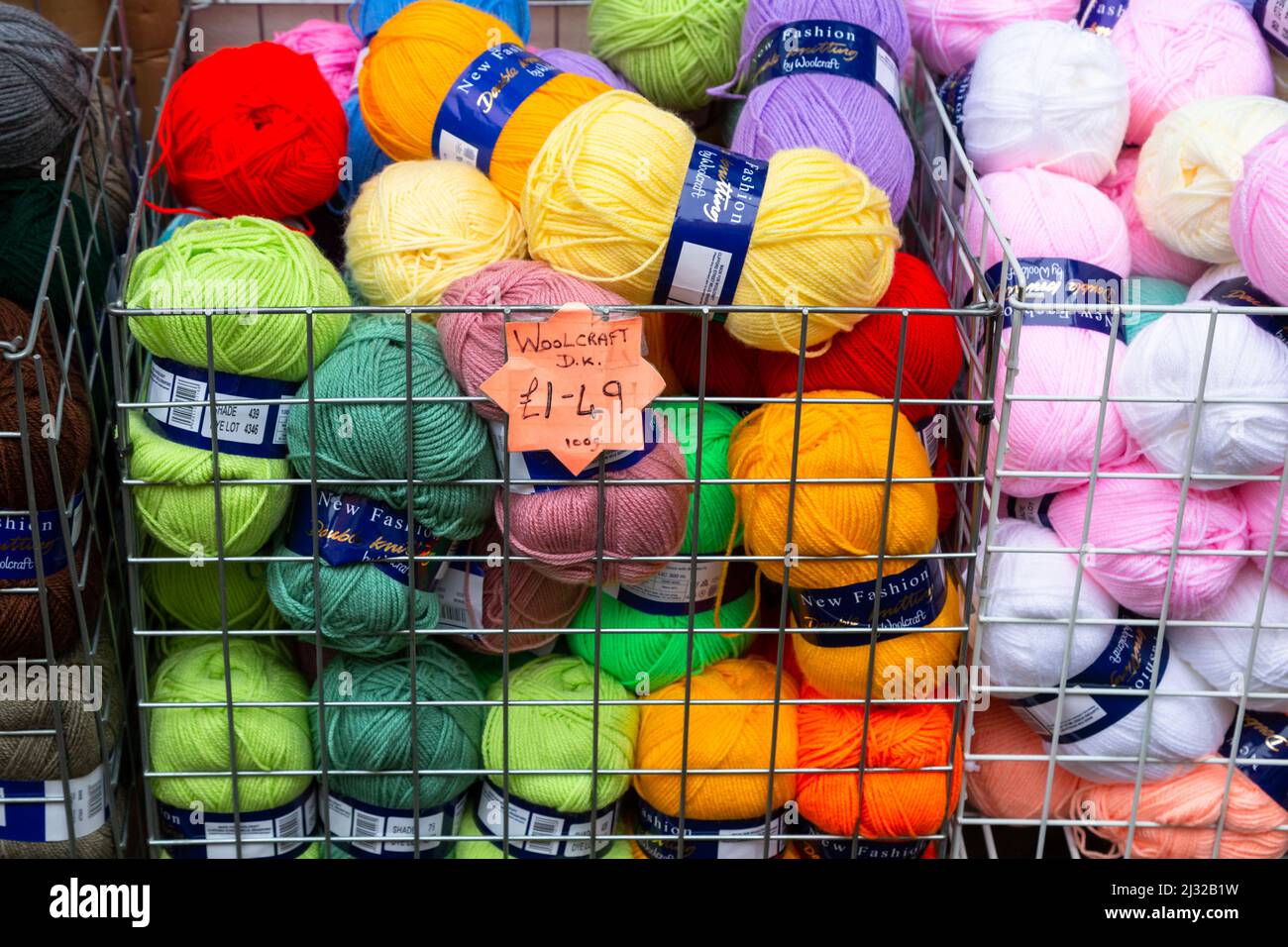 Balls of wool, UK Stock Photo