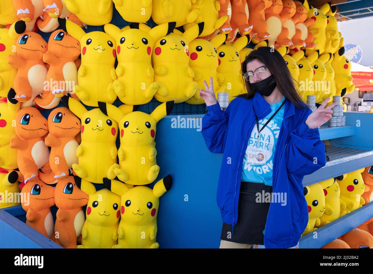Teen summer job luna park hires stock photography and images Alamy