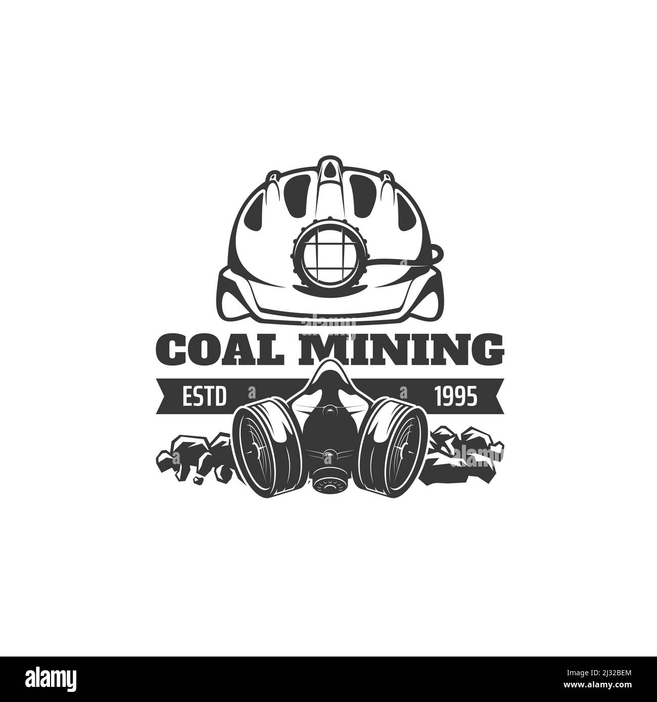Mining industry icon. Fossil fuel production, coal mining vector ...