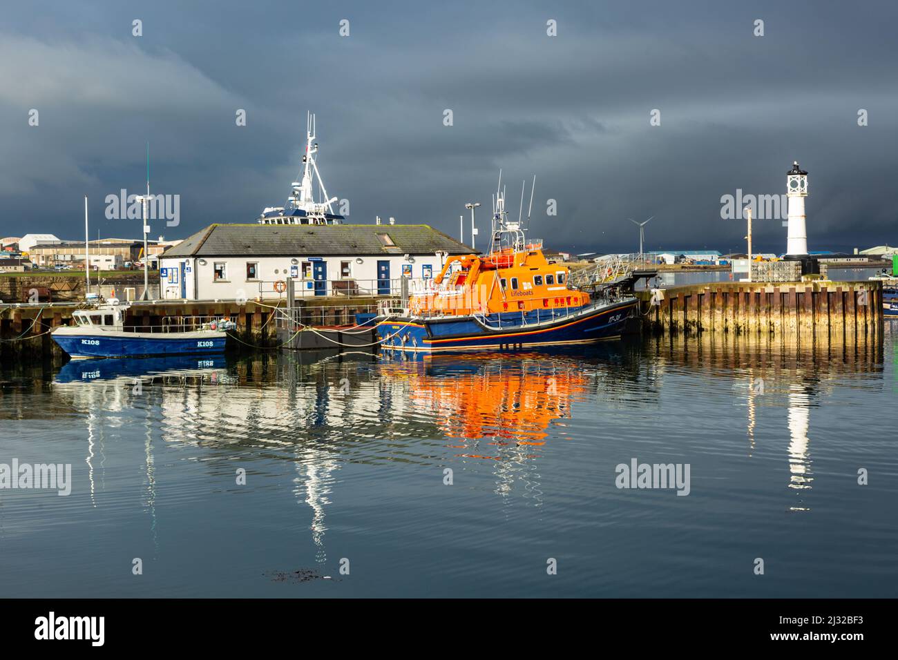 Lifeboat RNLI in Kirkwall harbour, Orkney, UK 2022 Stock Photo