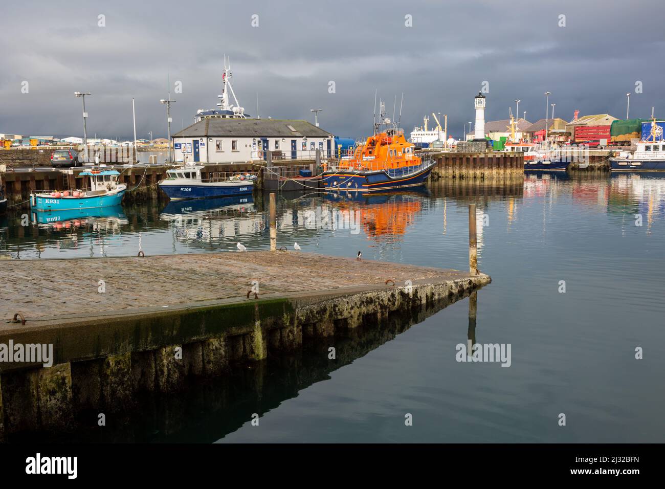Lifeboat RNLI in Kirkwall harbour, Orkney, UK 2022 Stock Photo