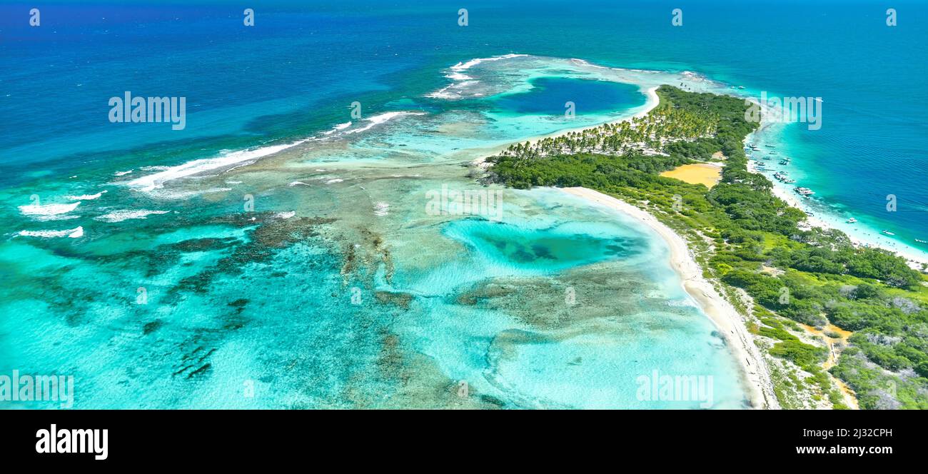 Caribbean island Paradisiacal - Cayo Sombrero - Morrocoy Venezuela. Aerial  View Stock Photo - Alamy