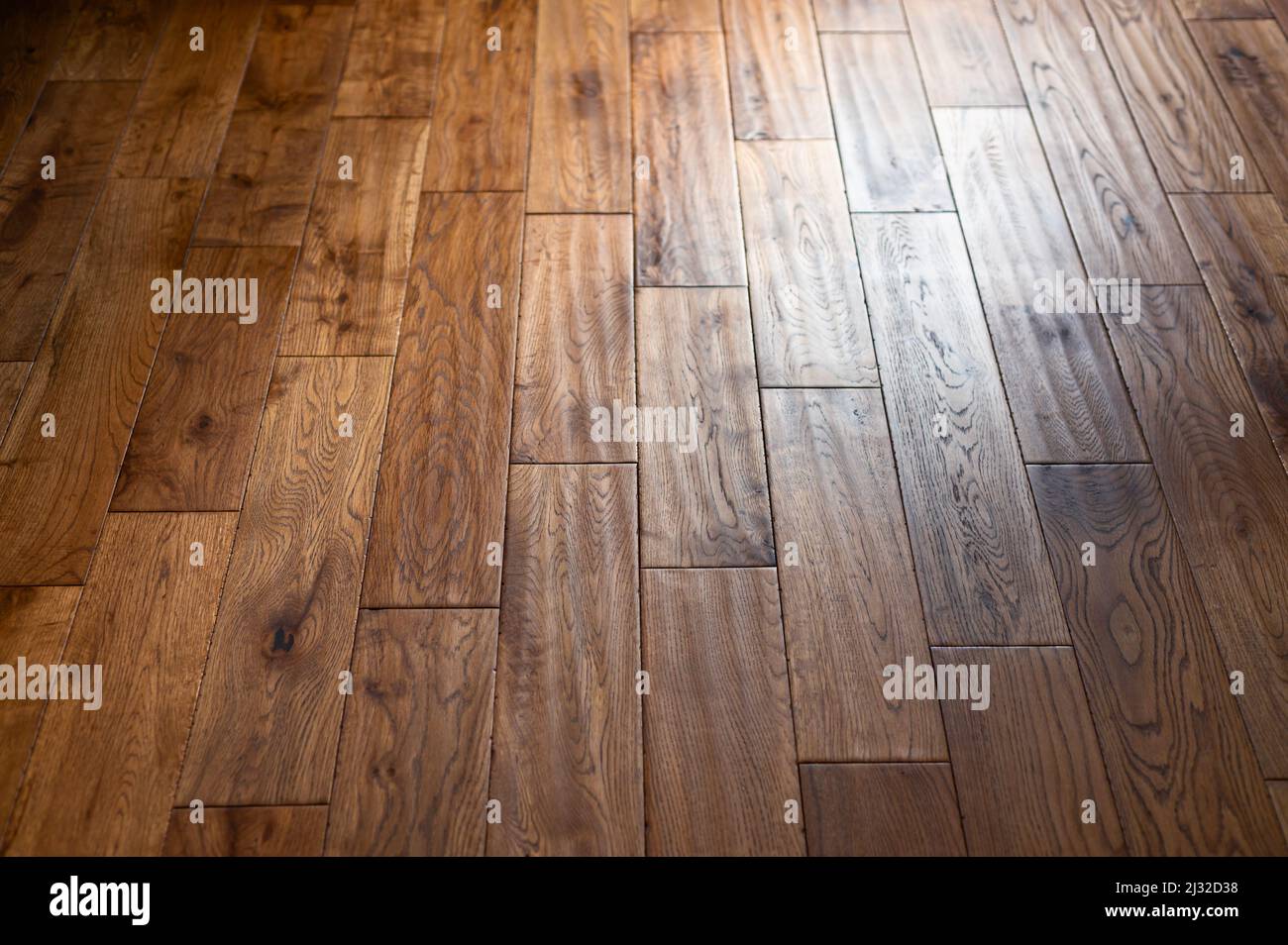Solid oak wood flooring Stock Photo - Alamy