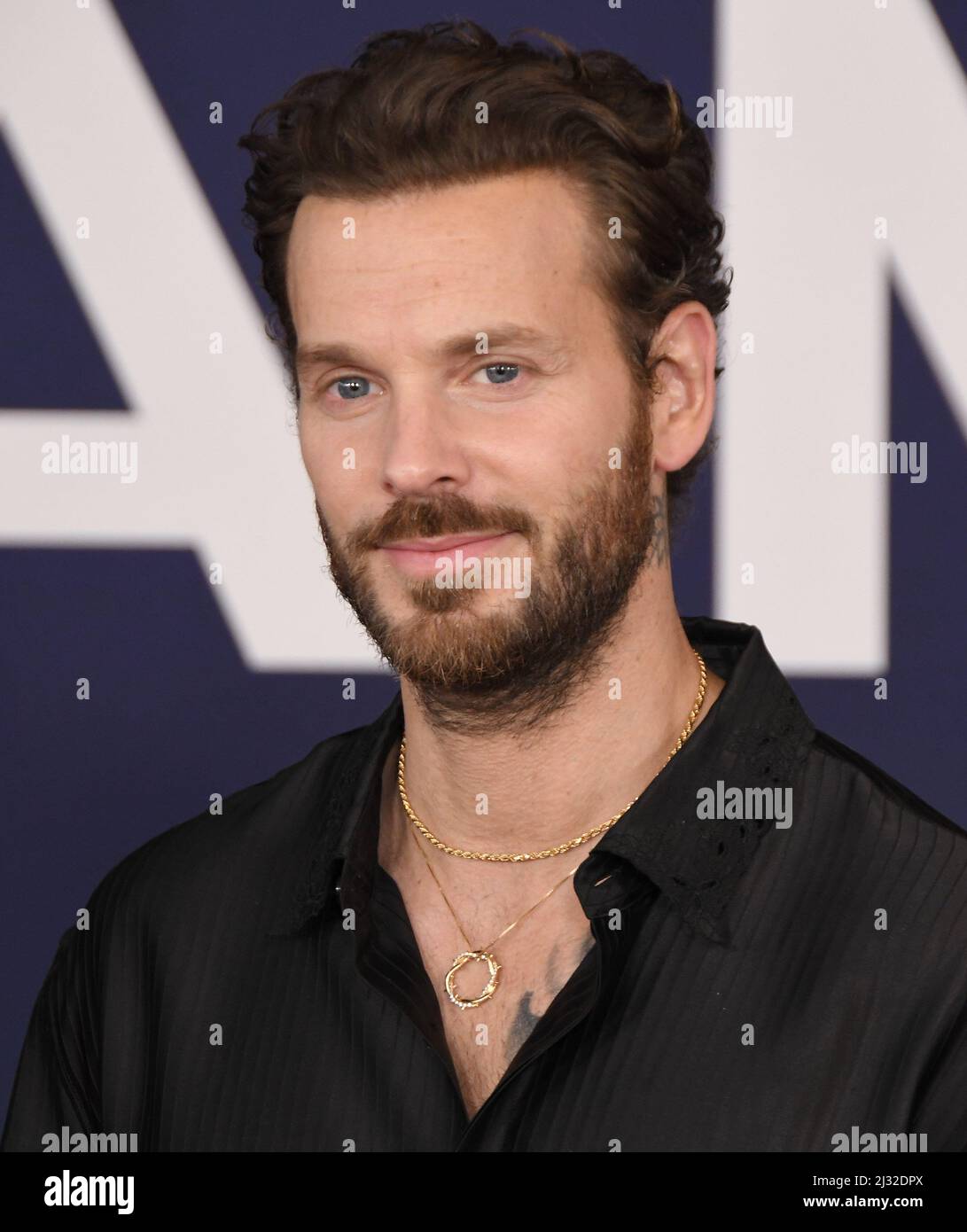 Los Angeles, USA. 04th Apr, 2022. Matt Pokora arrives at the AMBULANCE Los Angeles Premiere held at the Academy Museum of Motion Pictures in Los Angeles, CA on Monday, ?April 4, 2022. (Photo By Sthanlee B. Mirador/Sipa USA) Credit: Sipa USA/Alamy Live News Stock Photo