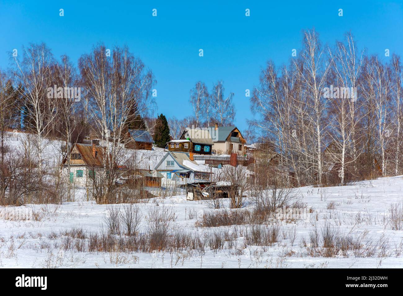 The village of the garden partnership near the city of Kemerovo, Kemerovo region-Kuzbass Stock Photo
