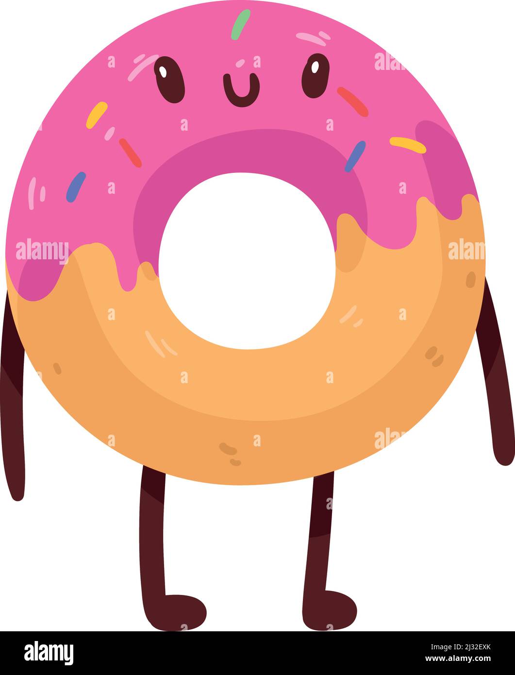 donut kawaii food Stock Vector Image & Art - Alamy