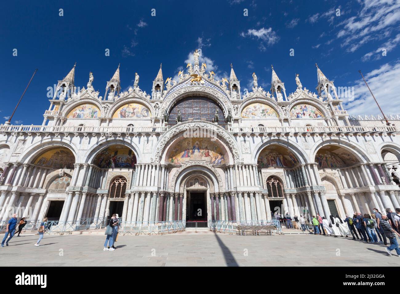 Facade of the Basilica in Piazza San Marco, Venice, Italy Stock Photo