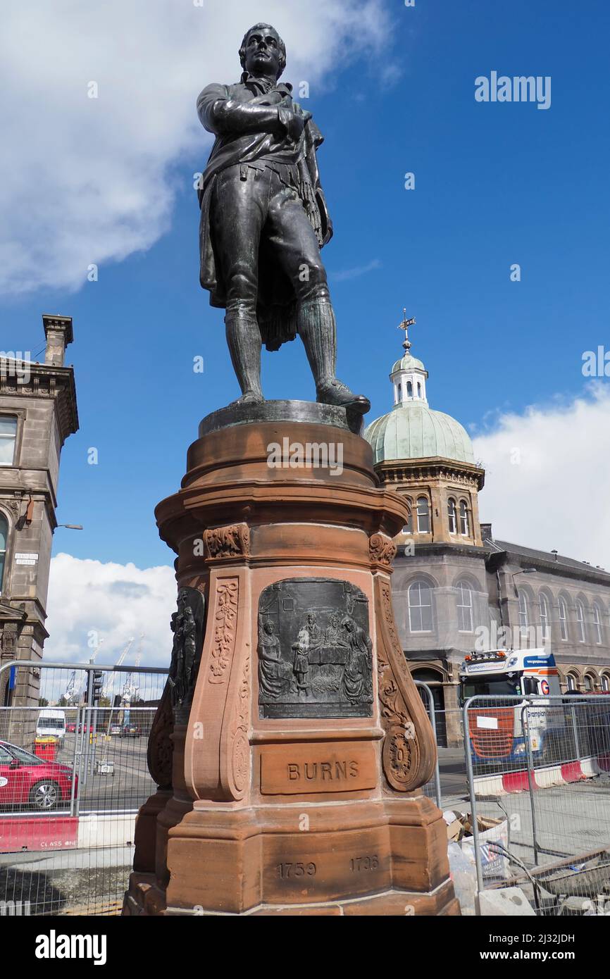 statue of Robert Burns, poet,Leith, Scotland, UK Stock Photo Alamy