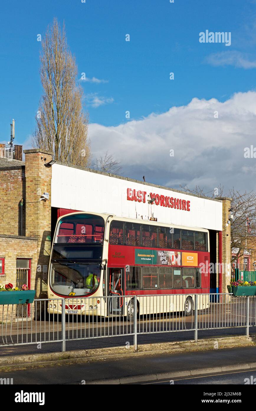 Buses at East Yorkshire Bus Company's bus station, Pocklington, East