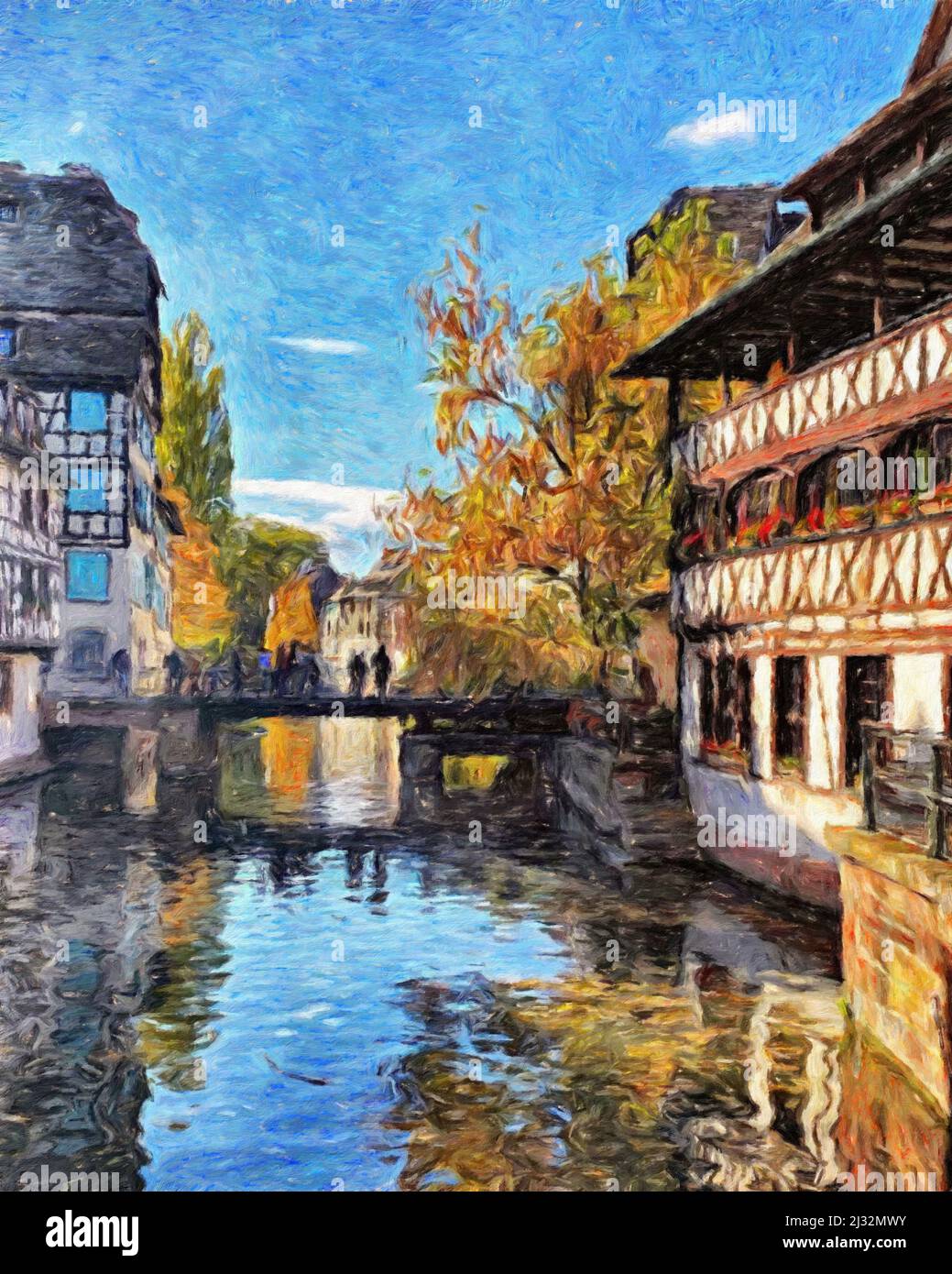 Colorful painting modern artistic artwork, real brush strokes, drawing ...